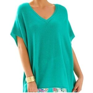 Lilly Pulitzer • 100% Cashmere Chloe Poncho Sweater Size XS/S